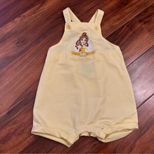 Disney Princess Beauty and The Beast Belle Box Lunch Yellow overall romper